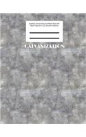 Galvanization Notebook Journal, Diary and Sketch Book with Blank Pages (8.5 x 11) (Texture Notebook)