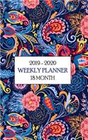 2019 - 2020 18 Month Weekly Planner: Colorful Paisley Pattern Planner Puts a Little Style in Your Daily Schedule. Looks Good Keeps You on Track.