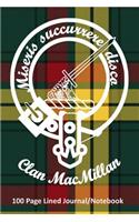 Clan MacMillan 100 Page Lined Journal/Notebook