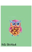 Hello Sketchbook: Sketchbook for all: Large 8.5 X 11 Blank, Unlined, 120 pages(1 &#3655;hello Love 123)