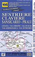 IGC Italien 1 : 25 000 Wanderkarte 105 Sestriere