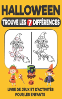 Halloween trouve les 7 différences livre de Jeux et d'activités pour les enfants