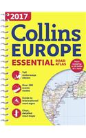 2017 Collins Essential Road Atlas Europe