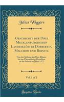 Geschichte Der Drei Mecklenburgischen Landeskloster Dobbertin, Malchow Und Ribnitz, Vol. 1 of 2: Von Der Stiftung Der Drei Kloster Bis Zur Uberweisung Derselben an Die Stande Im Jahre 1572 (Classic Reprint)