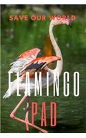 Flamingo Pad: 150 pages, Half Wide Ruled / Half Blank, hardy durable Matte cover.