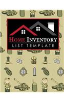 Home Inventory List Template