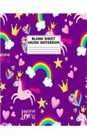 Blank Sheet Music Notebook