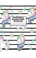Handwriting Practice Paper Workbook