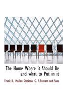 The Home Where It Should Be and What to Put in It