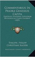 Commentarius In Priora Geneseos Capita
