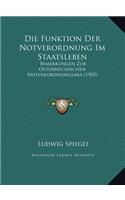 Die Funktion Der Notverordnung Im Staatsleben