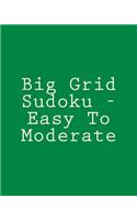 Big Grid Sudoku - Easy To Moderate: Fun, Large Grid Sudoku Puzzles(English)
