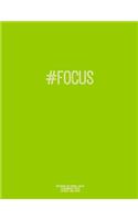 Notebook for Cornell Notes, 120 Numbered Pages, #FOCUS, Lime Cover