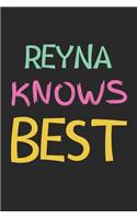 Reyna Knows Best: Lined Journal, 120 Pages, 6 x 9, Reyna Personalized Name Notebook Gift Idea, Black Matte Finish (Reyna Knows Best Journal)
