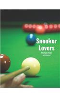 Snooker Lovers Back to Front College Lined Notebook: 130 Page Journal/Notebook. Start as you would as with any notebook and then just turn your book over and start again! Save paper by reversing your n