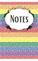 Rainbow Mosaic Notebook: LGBT Rainbow Pride Portable Notebook