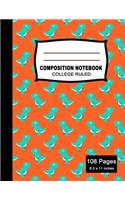 Composition Notebook: Beautiful College Ruled Paper Jurassic Age Notebook Journal - Cute Little Dinosaur Colorful Pattern Blank Lined Workbook for Teens Kids Students Boy