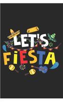 Let's Fiesta: Let's Fiesta Cool Mexican Party Decoration Gift Journal/Notebook Blank Lined Ruled 6x9 100 Pages
