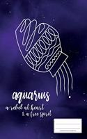 Aquarius Composition Notebook: Your Personal Zodiac Journal - Horoscope Gift Book - Astronomical Diary - College Ruled - 110p - 8x10 inches