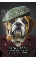 2020 & 2021 Two Year Weekly Planner - Appointment Book - Funny English Bulldog Two-Year Agenda Notebook For Dog Owners: Silly Meme - Month Calendar: 2 Years of Monthly Plans - Daily Reminder Logbook - Day Log For Personal Goals, Work Schedule, etc.