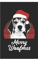 Merry Woofmas Notebook - Beagle Christmas Journal - Beagle Dog Lover Diary