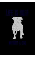 Lif is Ruff without a Dog: 110 Game Sheets - Four in a Row Fun Blank Games - Soft Cover Book for Kids for Traveling & Summer Vacations - Mini Game - Clever Kids - 110 Lined pa