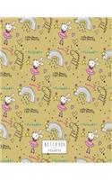 Notebook: Little bunny on yellow cover and Dot Graph Line Sketch pages, Extra large (8.5 x 11) inches, 110 pages, White paper, Sketch, Draw and Paint(3 Little Bunny on Yellow Notebook)