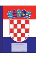 Croatia Composition Notebook: Graph Paper Book to write in for school, take notes, for kids, students, teachers, homeschool, Croatian Flag Cover