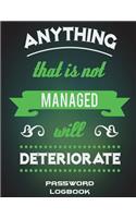 Anything That Is Not Managed Will Deteriorate