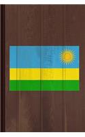 Rwanda Flag Journal Notebook: Blank Lined Ruled for Writing 6x9 110 Pages