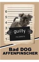 Bad Dog Affenpinscher: Blank Cookbook Recipes & Notes Featuring 120 Pages 6x9
