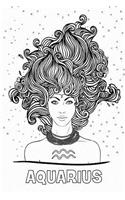 Color My Cover Horoscope Girl Journal - Aquarius