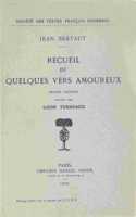 Recueil de Quelques Vers Amoureux