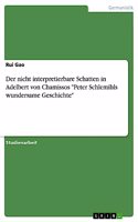 nicht interpretierbare Schatten in Adelbert von Chamissos 
