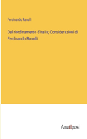 Del riordinamento d'Italia; Considerazioni di Ferdinando Ranalli