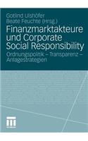 Finanzmarktakteure Und Corporate Social Responsibility