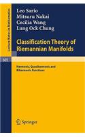 Classification Theory of Riemannian Manifolds