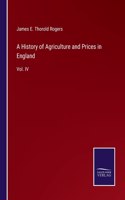 History of Agriculture and Prices in England