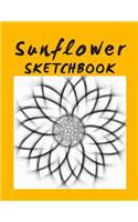 Sunflower Sketchbook: Large Format Drawing Notebook