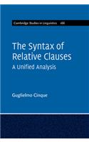 Syntax of Relative Clauses: A Unified Analysis