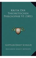 Kritik Der Theoretischen Philosophie V1 (1801)