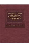Document, Volume 15, Part 1, Issues 1-42