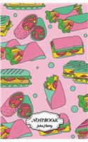 Pink Food Pattern Journal