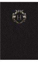 Monogram "H" Any Day Planner Journal: (8 Monogram Black 365 Planner)