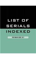 List of Serials Indexed for Online Users 2017