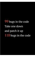 99 bugs: Software Developer Lined Notebook Gift Journal Daily Planner Diary 6"x 9" Geek Programmer Blank Funny Book 100 Page