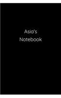 Asia's Notebook: Notebook / Journal / Diary - 6 x 9 inches (15,24 x 22,86 cm), 150 pages.