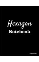 Hexagon Notebook: Graph Paper Book Journal: 8.5x11 Inches 110 Pages Large: Each Side Measures .5: For Chemistry Students: Elegant Black Matte Cover