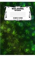 Weed Journal Notebook 55 Sheets/110 Pages