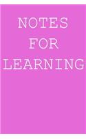Notes for learning: Blank lined journal notepad for kids, boys, girls, students, teachers and for work; Great gift.